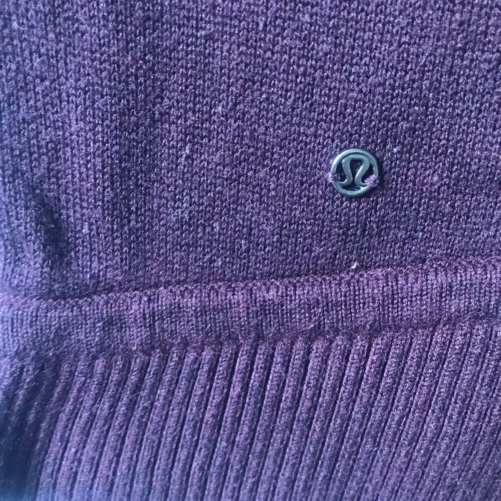 Lululemon Sweet Savasana Hoodie Sweater Cashmere Blend Heathered Bordeaux SZ 4